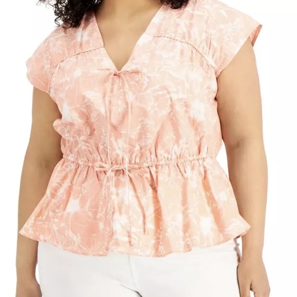 INC International Concepts Printed V-Neck Top - Picture 8 of 8